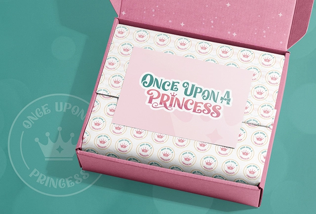 The logo for princess entertainment using a whimsical design with a tiara and bow-tie.