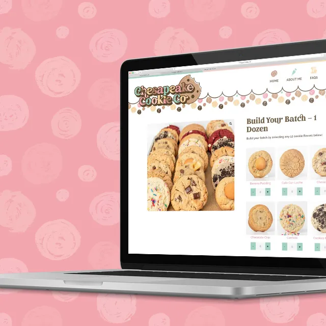 A product page for building your cookie batch by selecting quantity for each cookie up to a dozen.