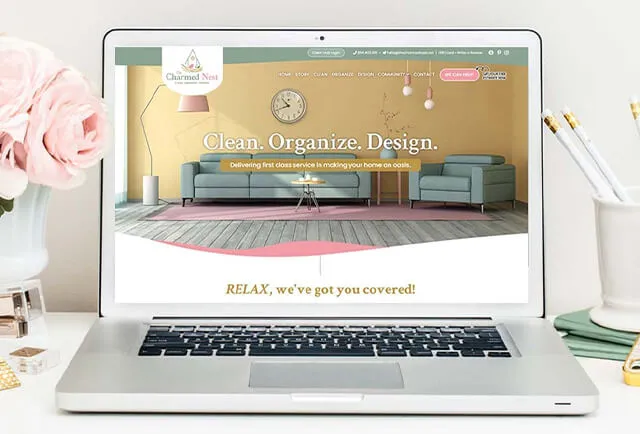 A feminine minimal website for cleaning company.