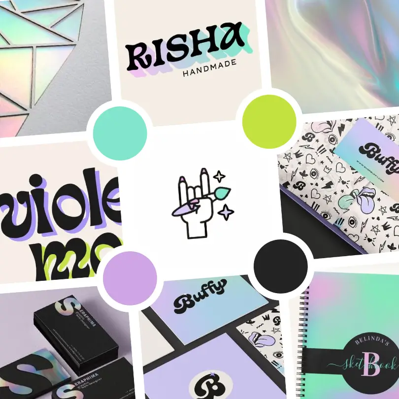 Moodboard inspiration with retro pastel colors, Instagram post 6 of 6.