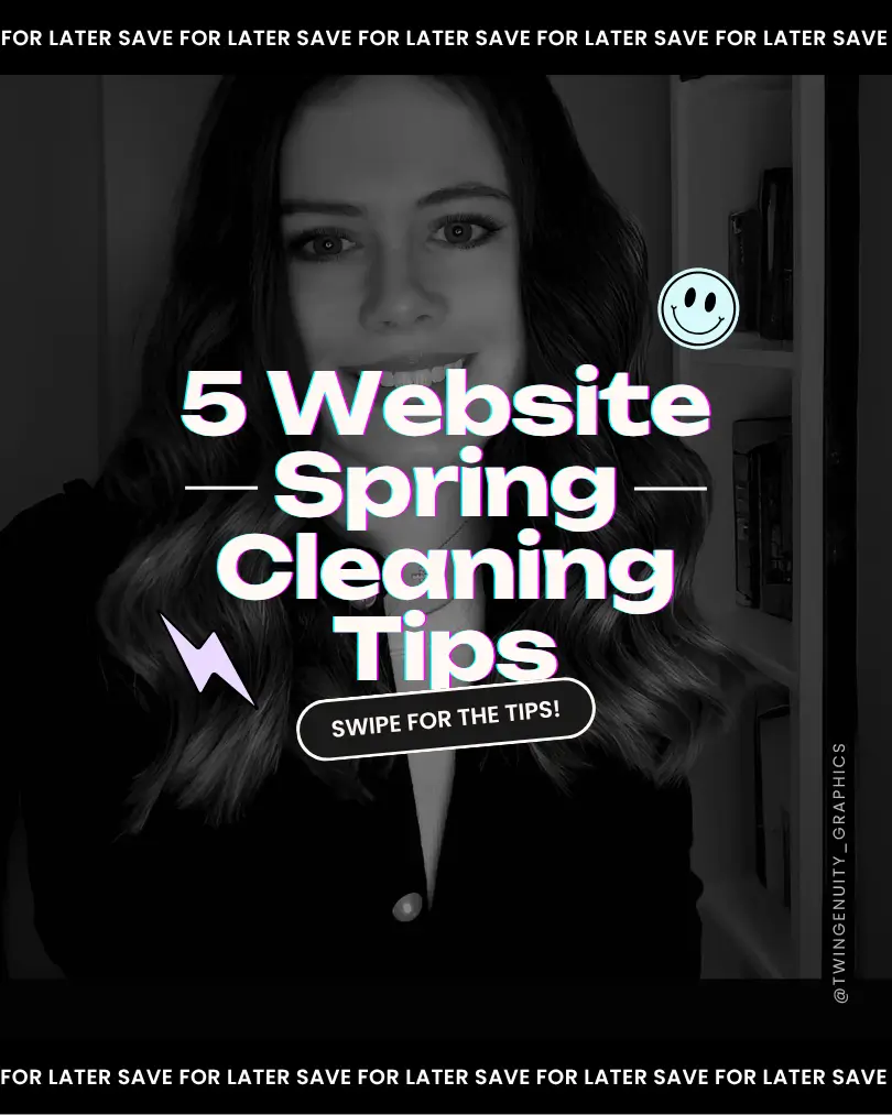 Five website spring cleaning tips, Instagram post 5 of 6.